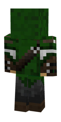 Black skin: body, back render