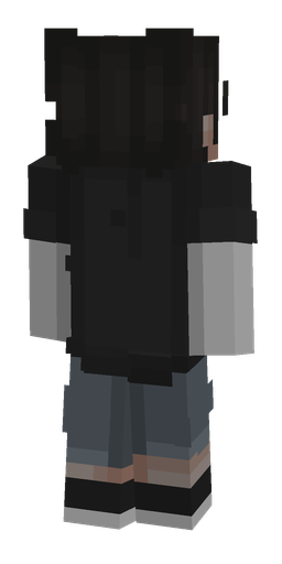 Black skin: body, back render