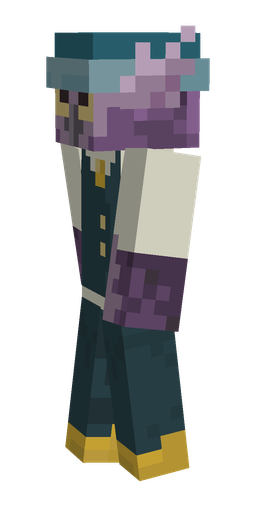 Blue skin: body, left side render