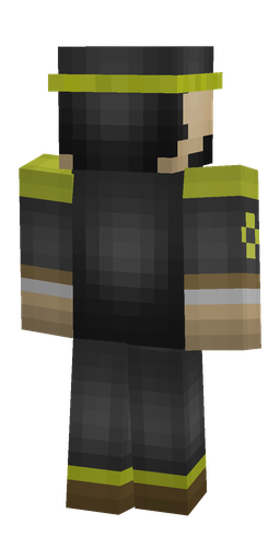 Black skin: body, back render