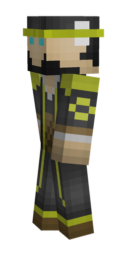 Black skin: body, left side render