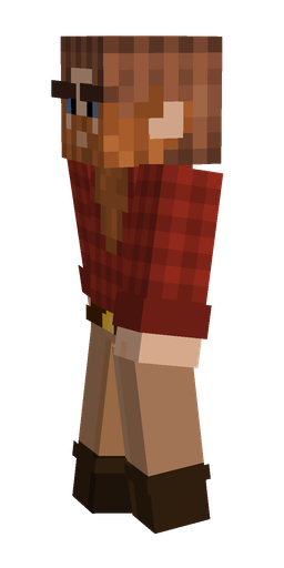 Brown skin: body, left side render