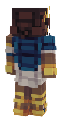 Blue skin: body, back render