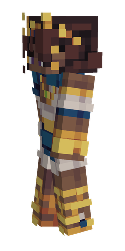 Blue skin: body, left side render