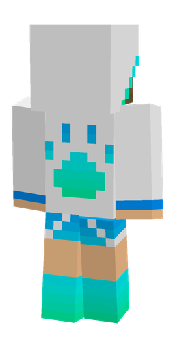 Blue skin: body, back render