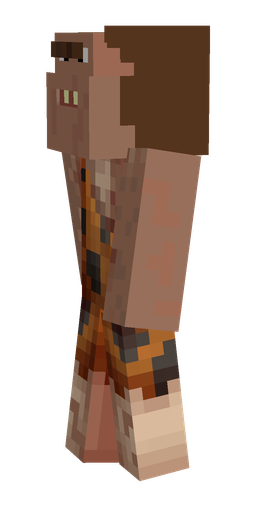 Brown skin: body, left side render