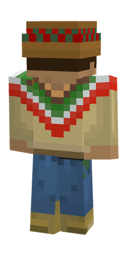 Blue skin: body, back render