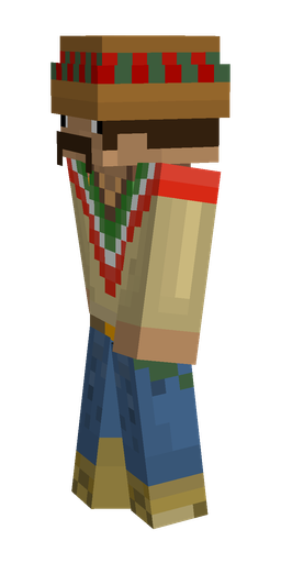 Blue skin: body, left side render