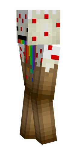 Brown skin: body, left side render