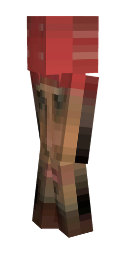 Brown skin: body, left side render