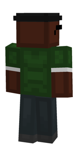 Black skin: body, back render