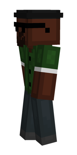 Black skin: body, left side render