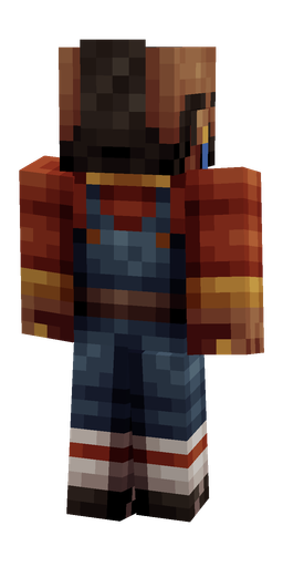 Black skin: body, back render