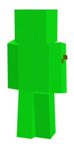 Green skin: body, back render