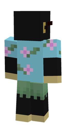 Black skin: body, back render