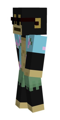 Black skin: body, left side render