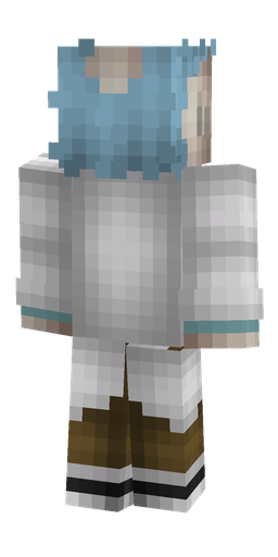 Blue skin: body, back render