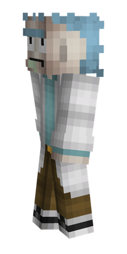 Blue skin: body, left side render