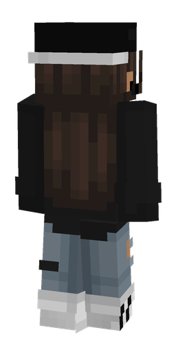 Black skin: body, back render