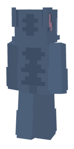 Blue skin: body, back render