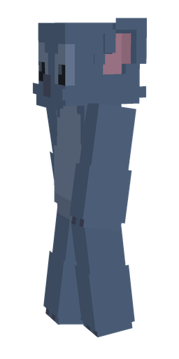 Blue skin: body, left side render