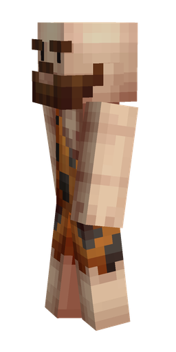 Brown skin: body, left side render