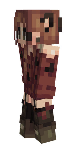 Brown skin: body, left side render