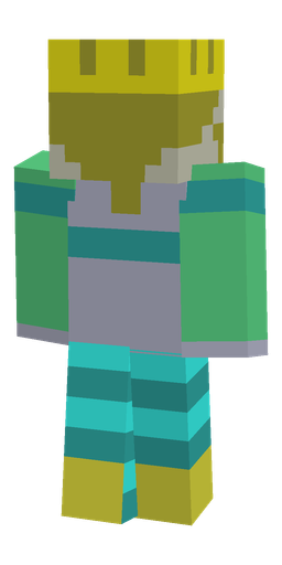 Blue skin: body, back render