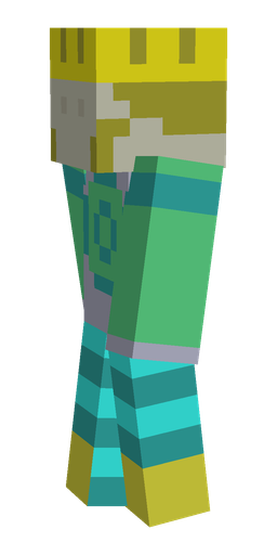 Blue skin: body, left side render