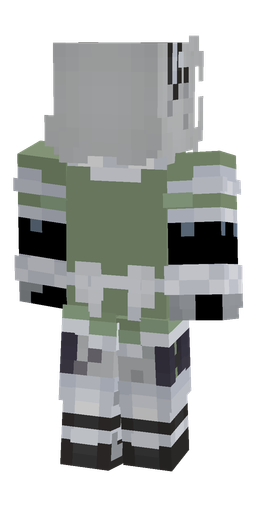 Blue skin: body, back render