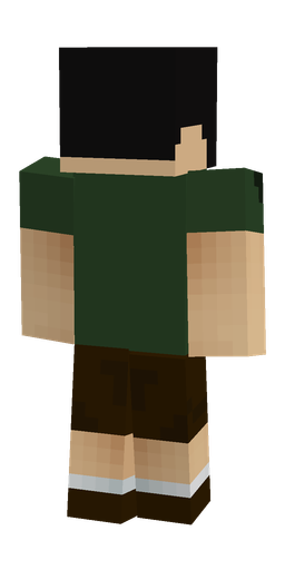 Black skin: body, back render
