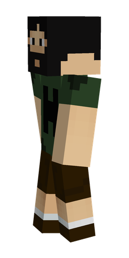 Black skin: body, left side render