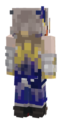 Blue skin: body, back render