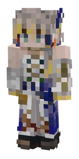 Blue skin: body, front render