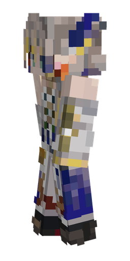 Blue skin: body, left side render