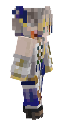Blue skin: body, right side render