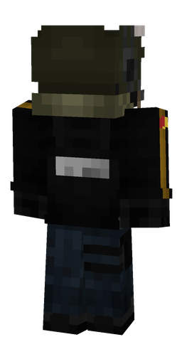 Black skin: body, back render
