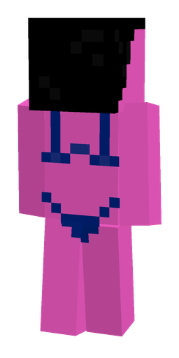 Pink skin: body, back render