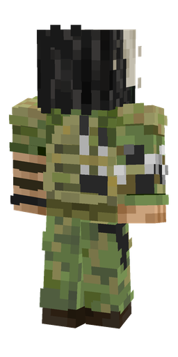 Black skin: body, back render