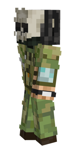 Black skin: body, left side render
