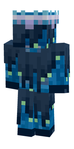 Blue skin: body, back render