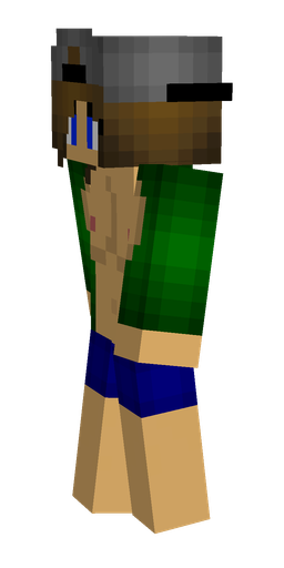 Brown skin: body, left side render