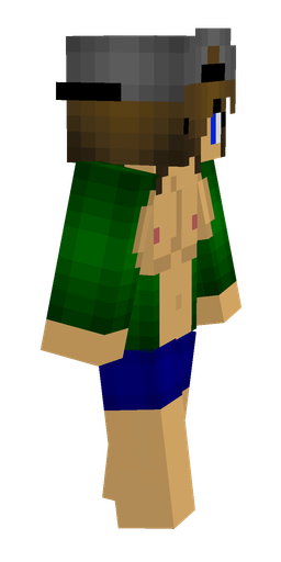 Brown skin: body, right side render
