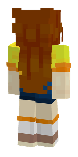 Brown skin: body, back render