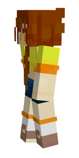Brown skin: body, left side render