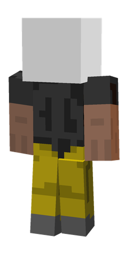 Black skin: body, back render