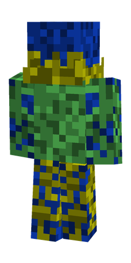 Blue skin: body, back render