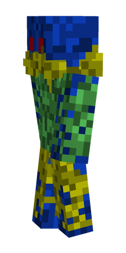 Blue skin: body, left side render