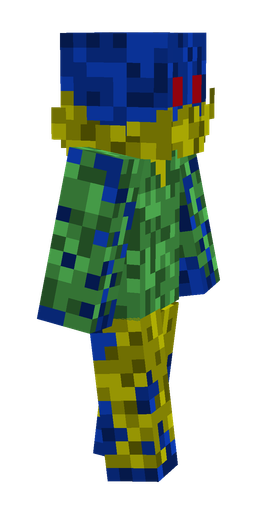 Blue skin: body, right side render