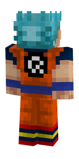 Blue skin: body, back render